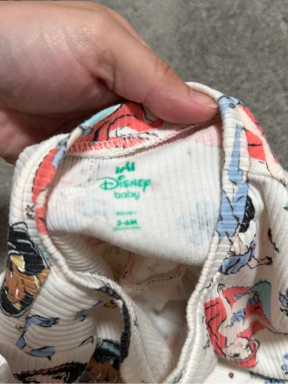Disney Baby Princess Peplum Top Biker Short Set Baby Girl Infant 3-6 Month